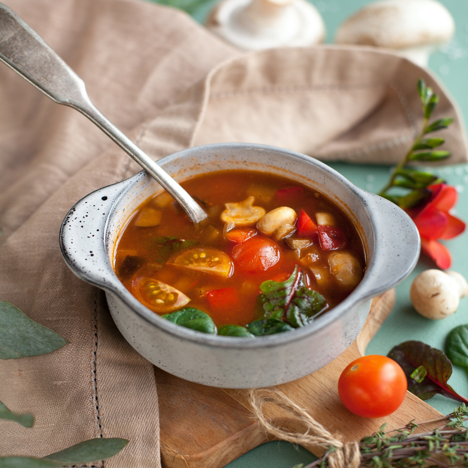 Chicken and vegetable soup